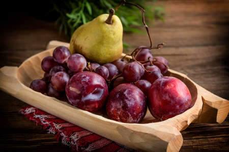 Ripe fruit from the home garden. Small depth of field.の写真素材