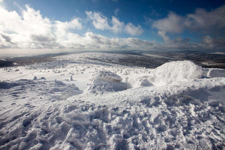 Winter landscape. Giant Mountains - Krkonose, Poland, Europe.の写真素材