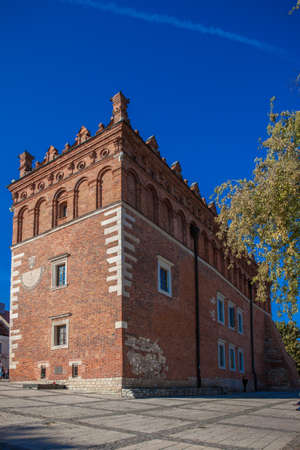 SANDOMIERZ, POLAND - OCTOBER 5, 2015: The old town hall and main square in Sandomierz.のeditorial素材
