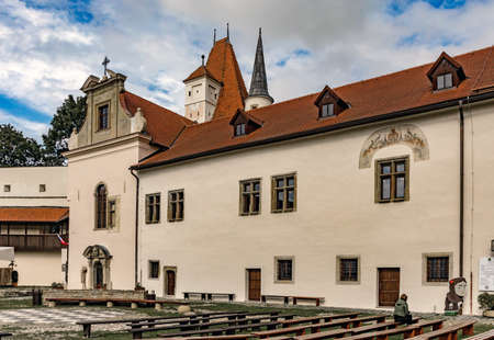 KEZMAROK, SLOVAKIA - SEPTEMBER 20, 2017: Castle complex located in the city of Kiezmarok on the Spis.のeditorial素材