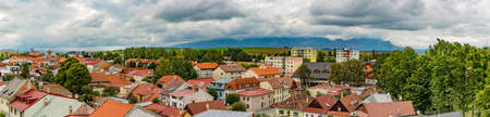 KEZMAROK, SLOVAKIA - SEPTEMBER 20, 2017: View from the castle tower to the old city.のeditorial素材