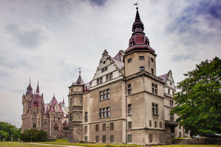 MOSZNA, POLAND - JUNE 27, 2015 ; Moszna Castle built in XVII century is one of the best known monuments in Upper Silesia.のeditorial素材