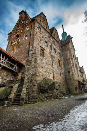 CZOCHA, POLAND, FEBRUARY 22, 2012: Medieval castle built in XII century.のeditorial素材