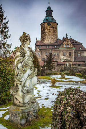 CZOCHA, POLAND, FEBRUARY 22, 2012: Medieval castle built in XII century.のeditorial素材