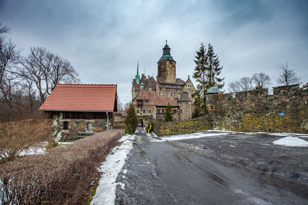 CZOCHA, POLAND, FEBRUARY 22, 2012: Medieval castle built in the 12th century.のeditorial素材