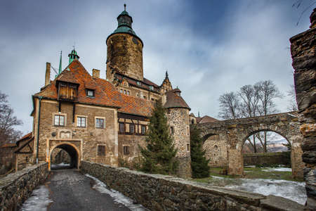CZOCHA, POLAND, FEBRUARY 22, 2012: Medieval castle built in the 12th century.のeditorial素材