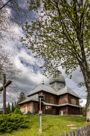 HOSZOWCZYK, POLAND - MAY 27,2020: Greek Catholic church of the Nativity of the Mother of God - currently the Roman Catholic church of the Nativity of the Mother of God..のeditorial素材