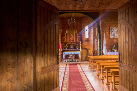 HOSZOWCZYK, POLAND - MAY 27,2020: Greek Catholic church of the Nativity of the Mother of God - currently the Roman Catholic church of the Nativity of the Mother of God..のeditorial素材