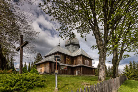 HOSZOWCZYK, POLAND - MAY 27,2020: Greek Catholic church of the Nativity of the Mother of God - currently the Roman Catholic church of the Nativity of the Mother of God..のeditorial素材