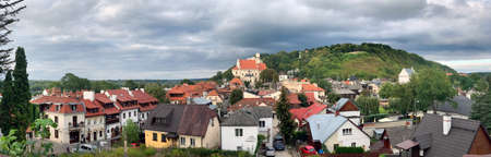 KAZIMIERZ DOLNY, POLAND - SEPTEMBER 02, 2020: A view of the roofs of the Renaissance Kazimierz Dolny city.のeditorial素材