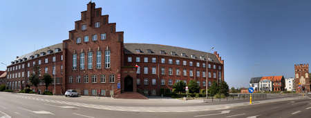MALBORK, POLAND - SEPTEMBER 01, 2019: Historic building of the Town Hall in Malbork.