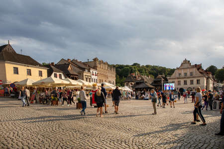 KAZIMIERZ DOLNY, POLAND - AUGUST 29, 2020: Old market in Kazimierz Dolny city in Poland.