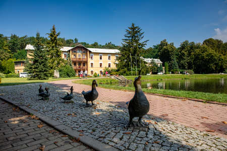 NALECZOW, POLAND - AUGUST 24, 2020: Duke Joseph Sanatorium located in the Spa Park. Known polish...