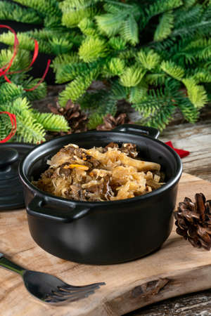 Lenten sauerkraut with mushrooms. A festive delicacy.の写真素材