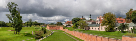 ZAMOSC, POLAND - SEPTEMBER 01, 2021: Fortifications of the fortress and city of Zamosc.のeditorial素材