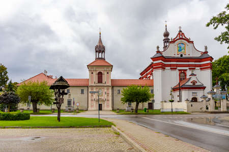 KRASNOBROD, POLAND - AUGUST 31, 2021: Baroque Dominican monastery complex in Krasnobrod.のeditorial素材