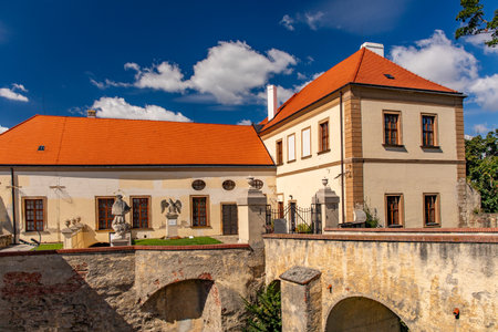 View of the old Znojmo castle located on a rock above the Thay River.のeditorial素材