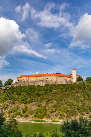 BITOV, CZECH REPUBLIC - SEPTEMBER 08; 2023: GGothic and renaissance castle Bitov above Zeletavka river.のeditorial素材