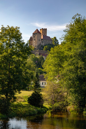 Hardegg Castle in the Thayatal Valley - Lower Austria.のeditorial素材