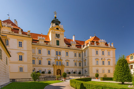VALTICE, CZECH REPUBLIC - SEPTEMBER 07, 2023: baroque castle Valtice, Lednice-Valtice Cultural Landscape.のeditorial素材