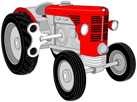 Toy Tractorのイラスト素材