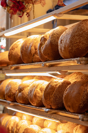 Oaxaca Bread called "Pan de Yema" or yolk bread Traditional Breakfast in Oaxaca Mexicoの写真素材
