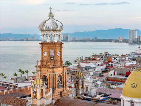Parish of Our Lady of Guadalupe church in Puerto Vallarta Mexicoの写真素材