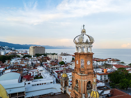 Parish of Our Lady of Guadalupe church in Puerto Vallarta Mexicoの写真素材