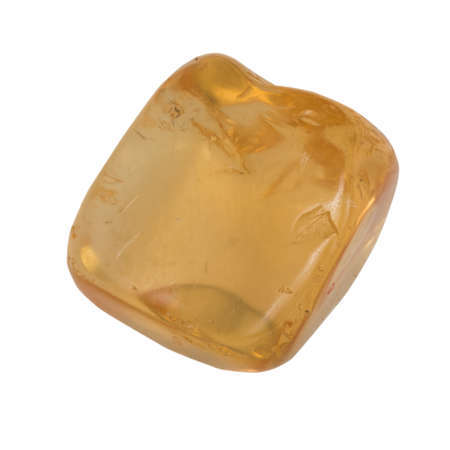 small citrine macro isolated on white