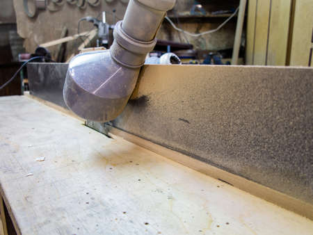 Carpentry workshop at the middle of work dayの写真素材