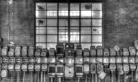 ruined electrical systemの写真素材