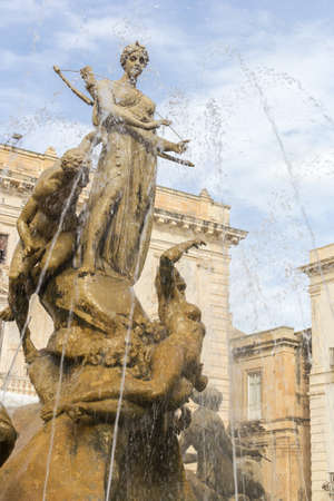 Fountain of Ortigiaの写真素材