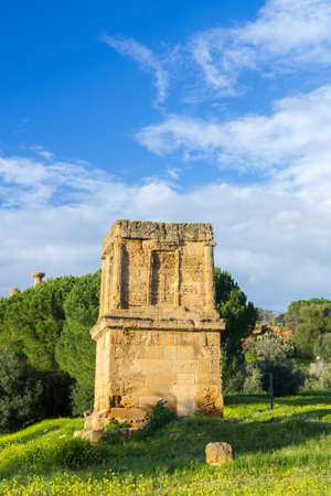 Tomb of Theron Theron. Valley of Temples Agrigentoの写真素材