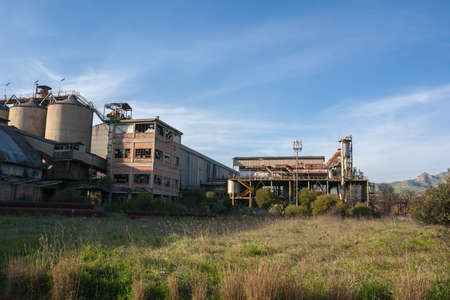 Abandoned industry in Sicilyの写真素材