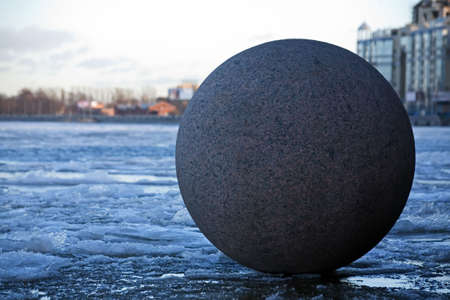 The river Neva after flooding in the city of St.-Petersburgの写真素材