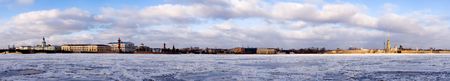 Panorama of the river of Neva in the historical center of St.-Petersburgの写真素材