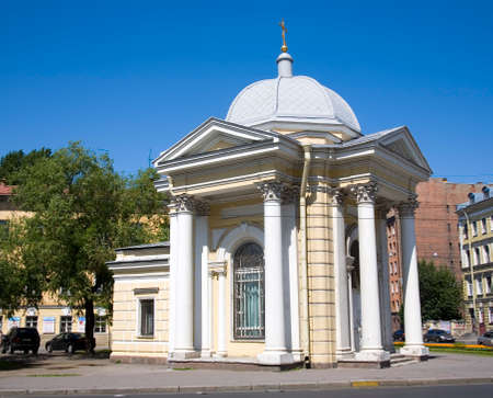 chaple in Saint-Petersburg in sunny day, Russiaの写真素材