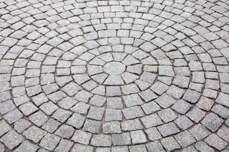 Old stone blocks on the area of the circular formの写真素材