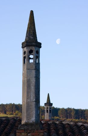 Towers of a palace in Bakhchisarai at a dawnの写真素材