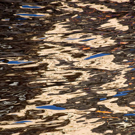 Abstract refleñtion in river water in sunny day