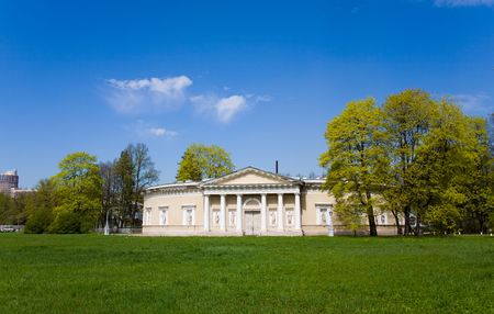 Landscape in the central park of St.-Petersburgの写真素材
