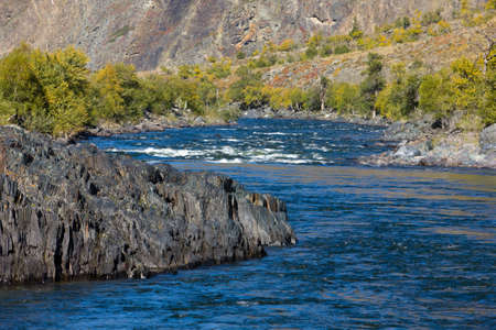 The mountain river Chulyshman in Altai, Russia