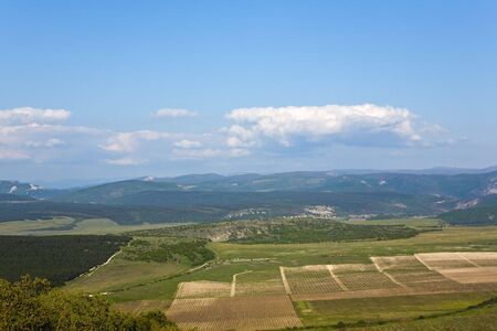 Spring landscape in vicinities of Sevastopol, Crimea, Ukraineの写真素材