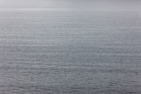 Surface of lake during a strong downpour