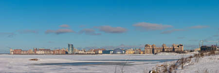 Coast of gulf of Finland in the winter, Sankt-Petersurgの写真素材