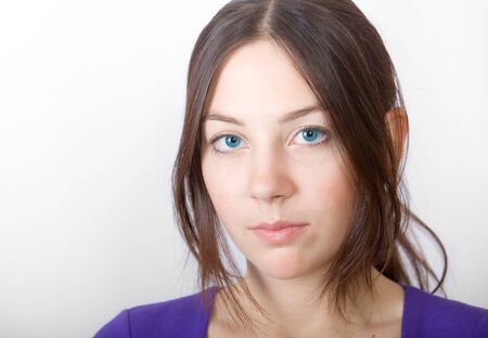 portrait of a girl with blue eyes