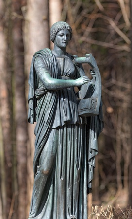 statue in the park of the city of Pavlovsk, Russiaの写真素材