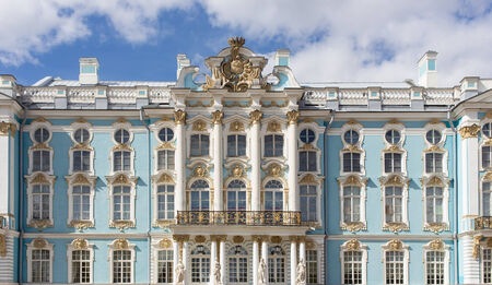 facade of the Catherine Palace, Sankt-Peterburg, Russiaのeditorial素材