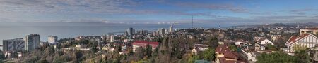 Sochi, Russia - December 15, 2014: view of the city from a heightのeditorial素材