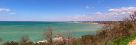 sea coast near Sevastopol on a sunny day, panoramaの写真素材